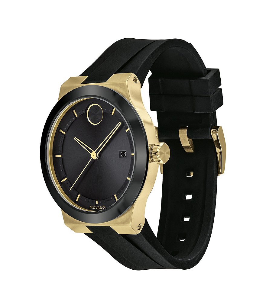 Movado Bold Men's Black Gold Swiss Quartz Fusion Watch