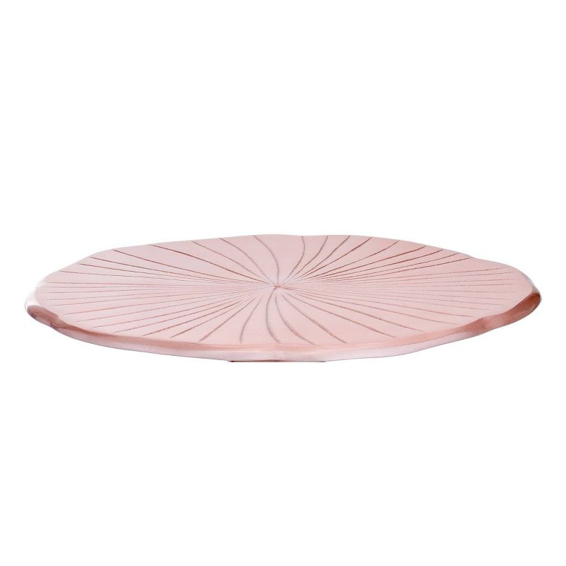 Old Dutch 12.5" Metal Lily Pad Cake Stand Rose Gold