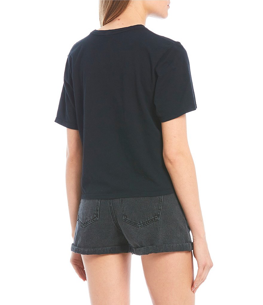 Junk Food Pink Floyd Short Sleeve Cropped Graphic Tee