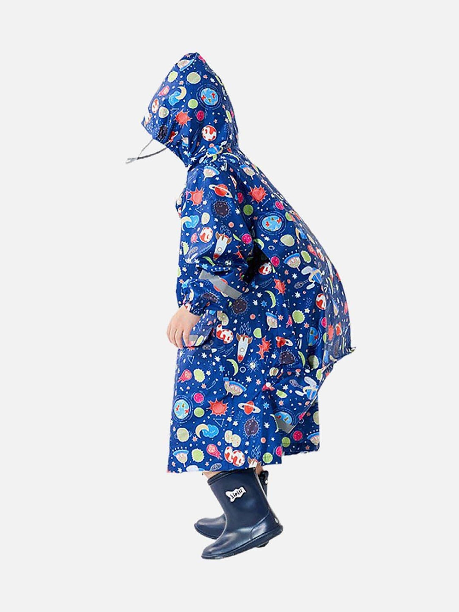 Little Surprise Box Kids Pink Printed Full Sleeves Raincoat