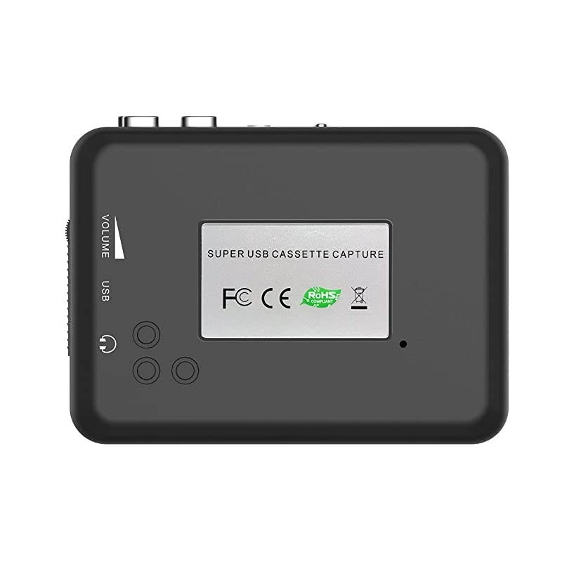 Updated Cassette to MP3 Converter, USB Cassette Player from Tapes to MP3, Digital Files for Laptop PC and Mac with Headphones from Tapes to Mp3 New Technology,Silver