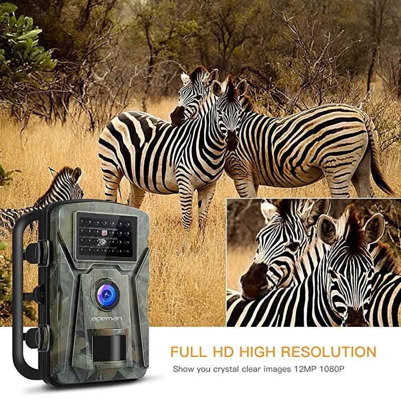 Trail Camera 16MP 1080P NoGlow Infrared Night Vision Hunting Camera for Wildlife Monitoring Garden Home Security Surveillance