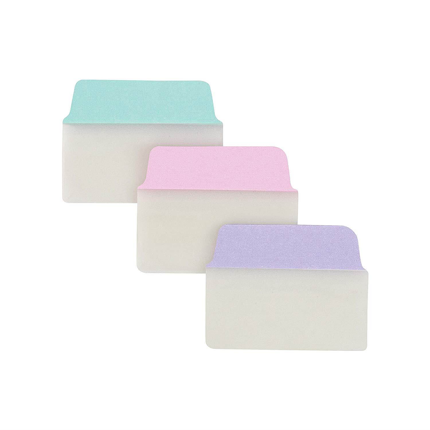 Avery Multiuse Ultra Tabs, 2" x 1.5", 2-Side Writable, Pastel Blue/Pink/Purple, 48 Repositionable Tabs (74758)