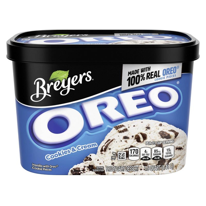 Breyers Blasts Oreo Cookies and Cream Frozen Dairy Dessert - 48oz