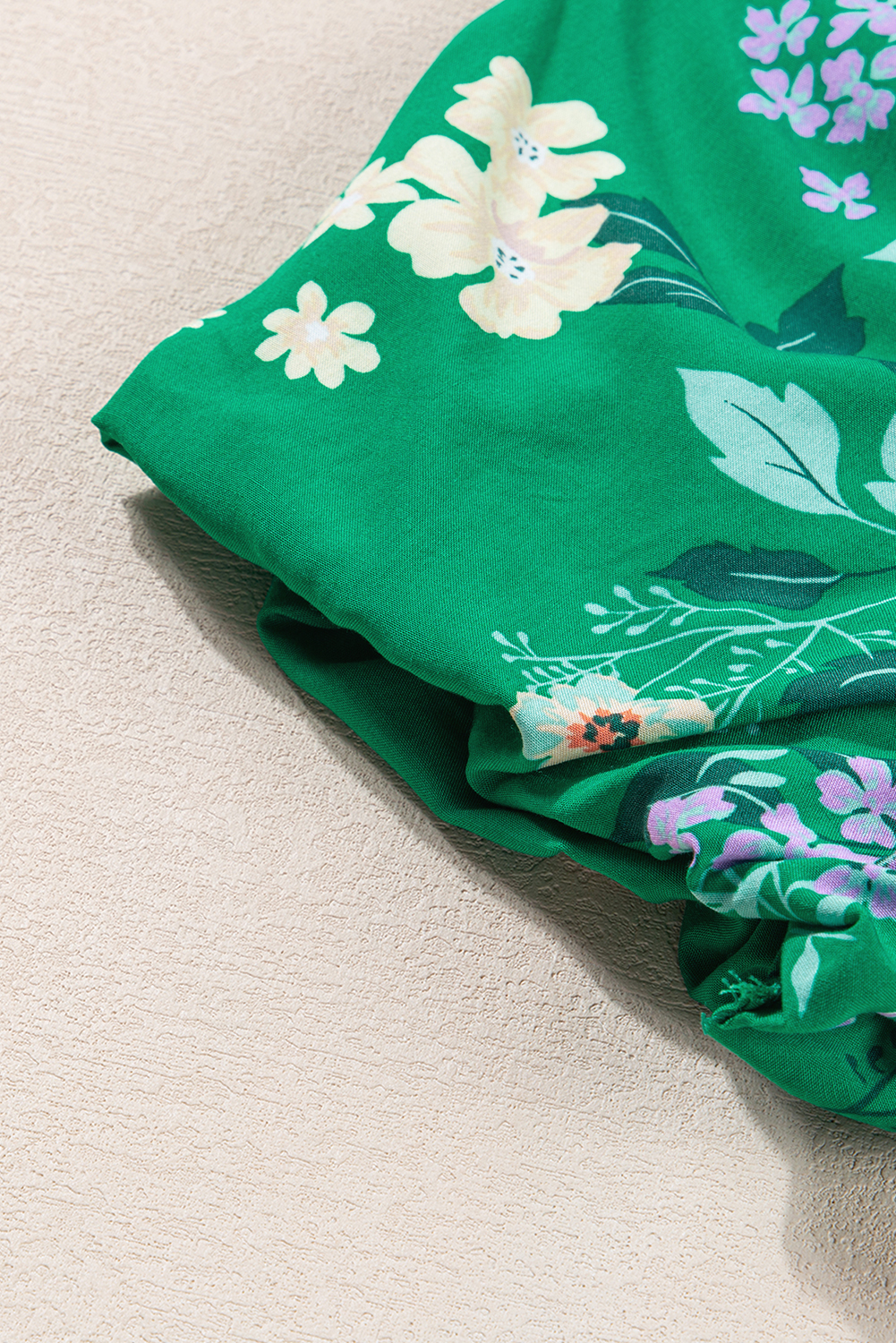 Multicolor Boho Floral Collared Long Sleeve Dress