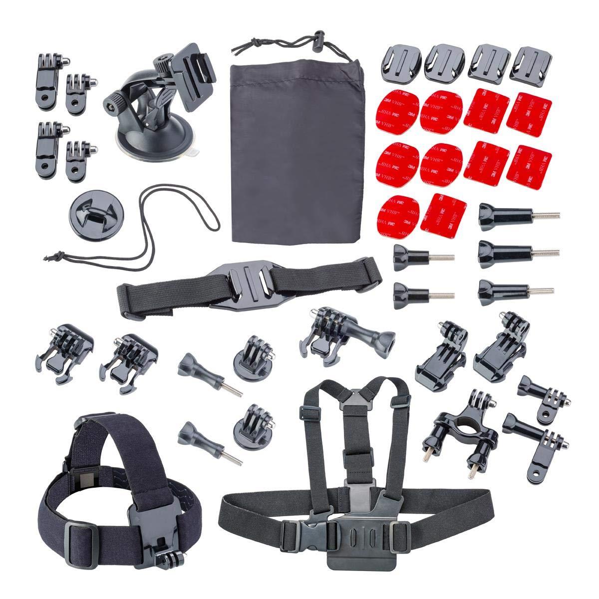 DJI OSMO Action Cam Digital Camera with 2 Displays, 11M Waterproof 4K HDR-Video 12MP, Black | Bundle Kit with Froggi Extreme Sport Action Camera Accessory Set + 32GB microSD Card