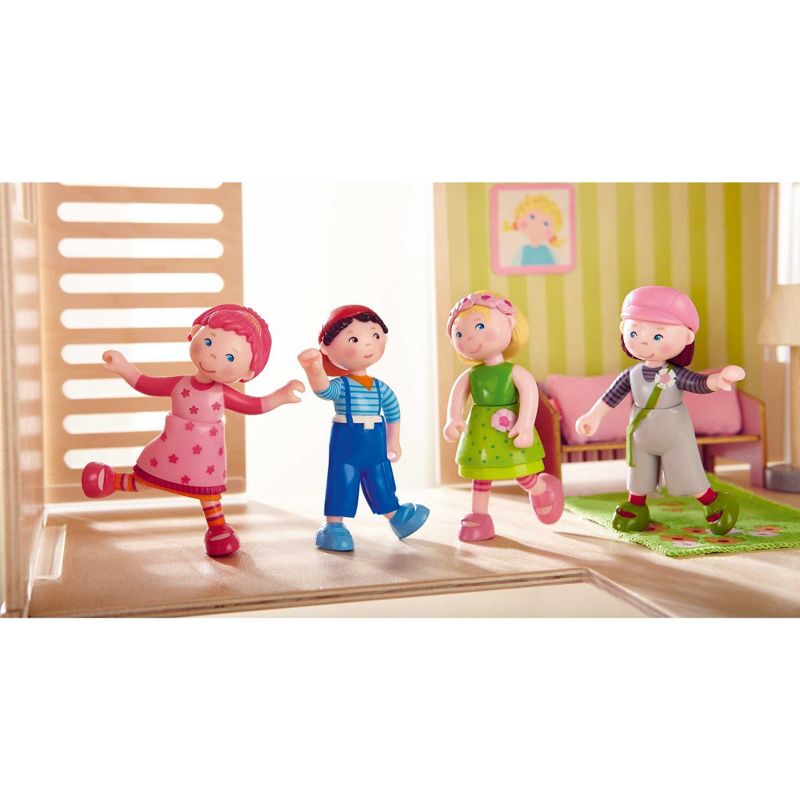 HABA Little Friends Elise - 4" Dollhouse Toy Figure with Pink Hat