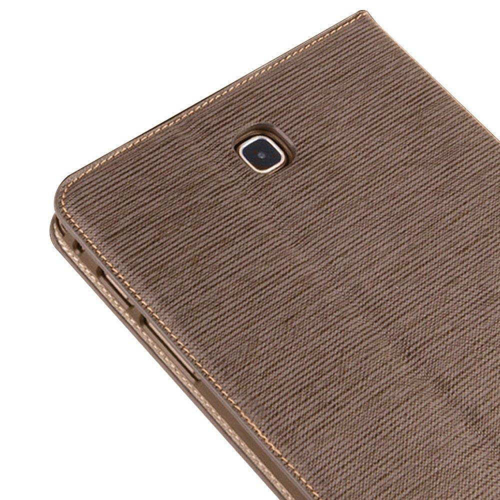 Folio Leather Stand Cover Case for Samsung Galaxy Tab S2 8.0" T710 Brown