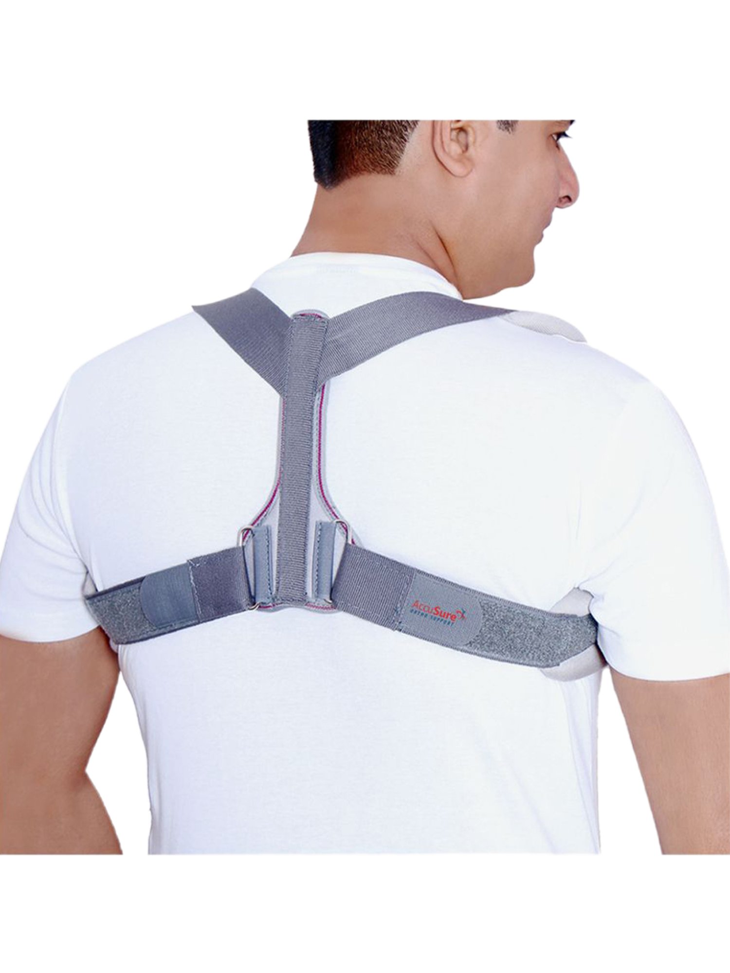 AccuSure Clavicle Brace With Velcro For Immobilize, Stabilize & Align Clavicle Fractures - Size-XL
