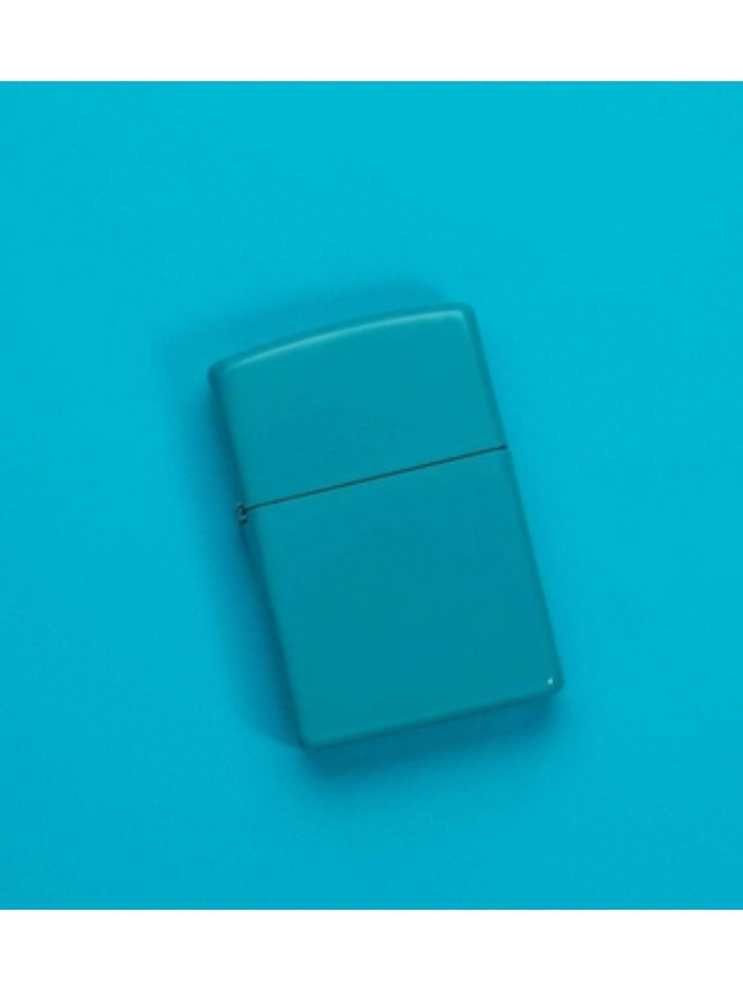 Zippo Aqua Blue Classic Flat Brass Pocket Lighter
