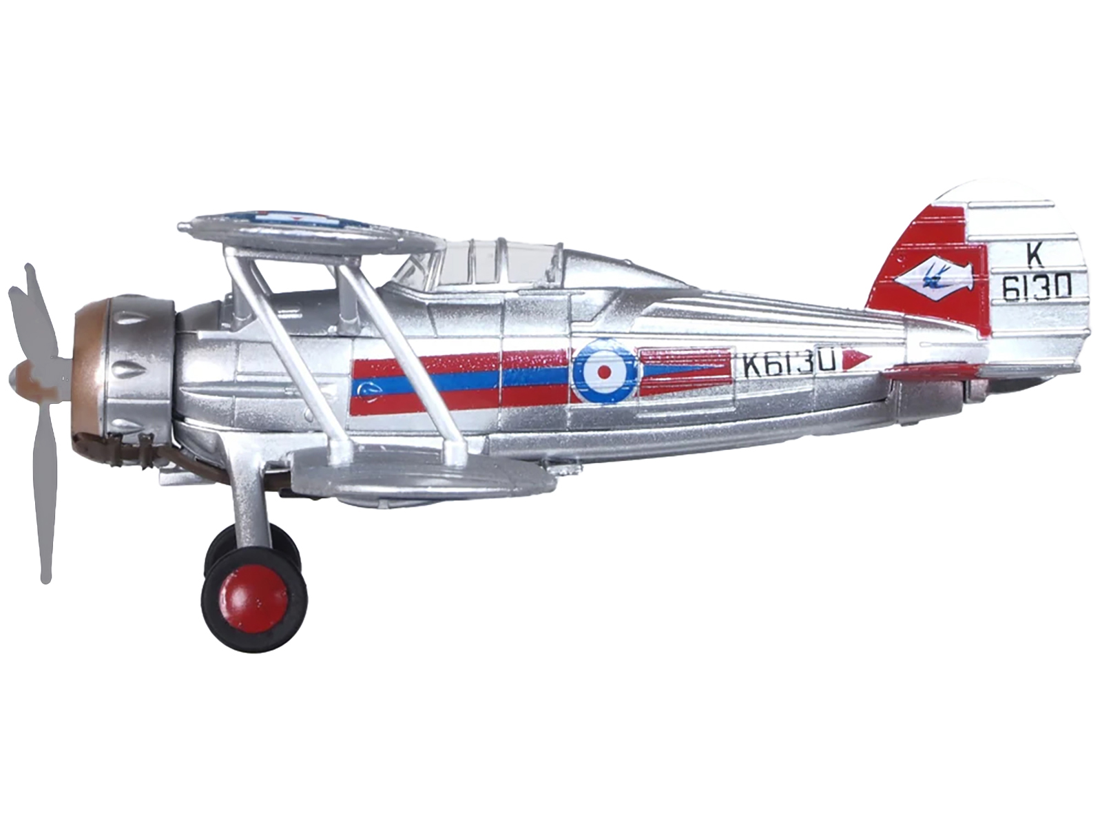 Gloster Gladiator Fighter Aircraft "No. 72 Squadron Church Fenton" (1937) British Royal Air Force "Oxford Aviation" Series 1/72 Diecast Model Airplane by Oxford Diecast