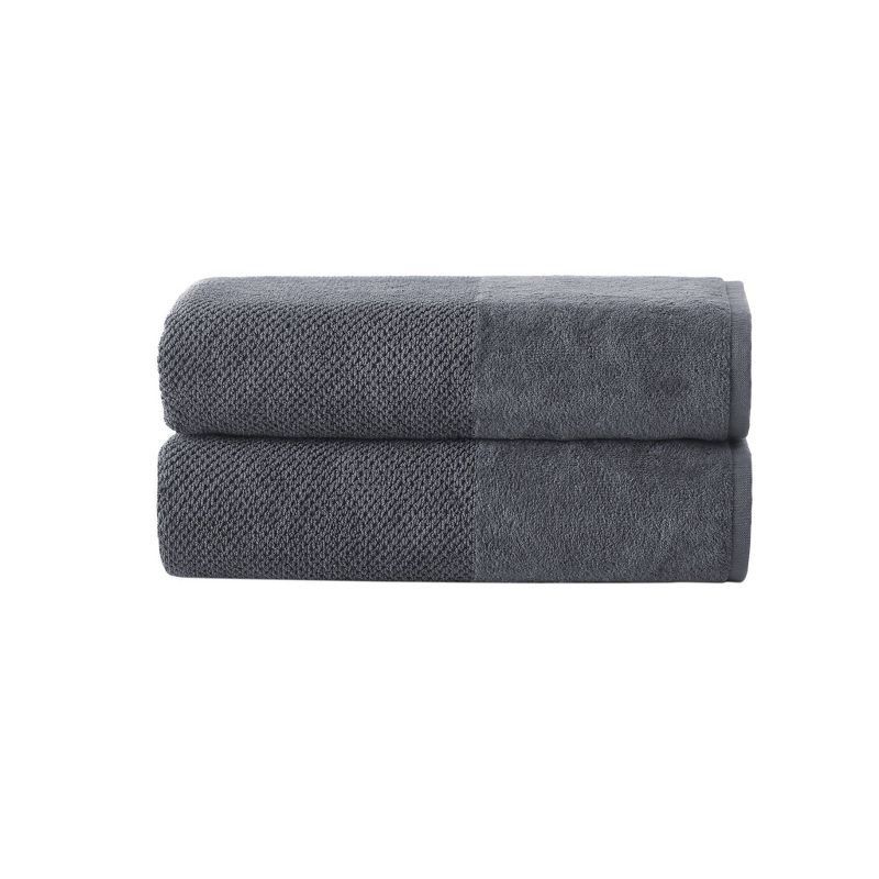 2pc Incanto Turkish Cotton Bath Sheet Set Dark Blue - Enchante Home