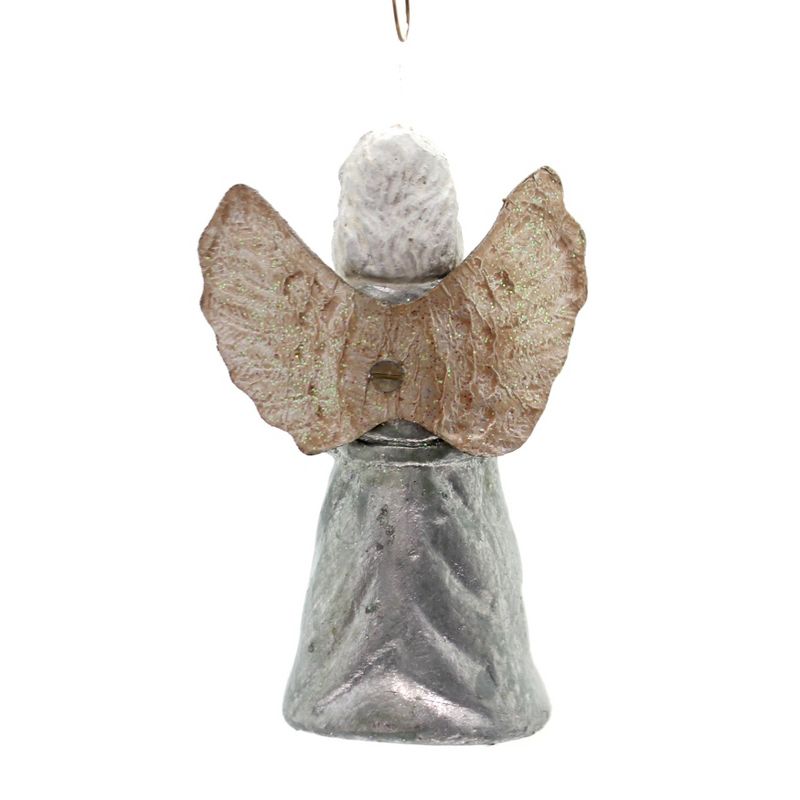 Holiday Ornaments 5.0" Sugar Frosted Bronzed Angel Ornament Religious  -  Tree Ornaments