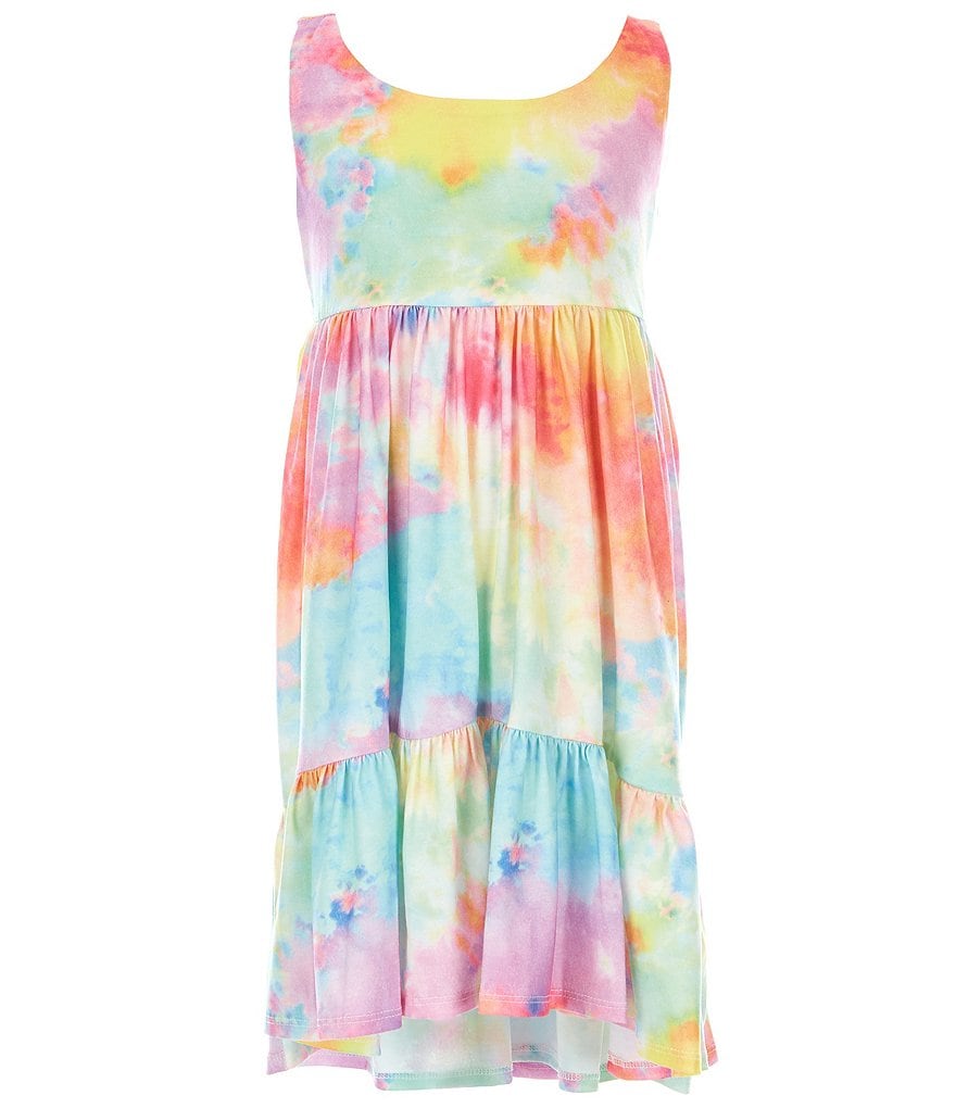 Angie Big Girls 7-14 Stripe Ruffle-Hem Maxi Dress