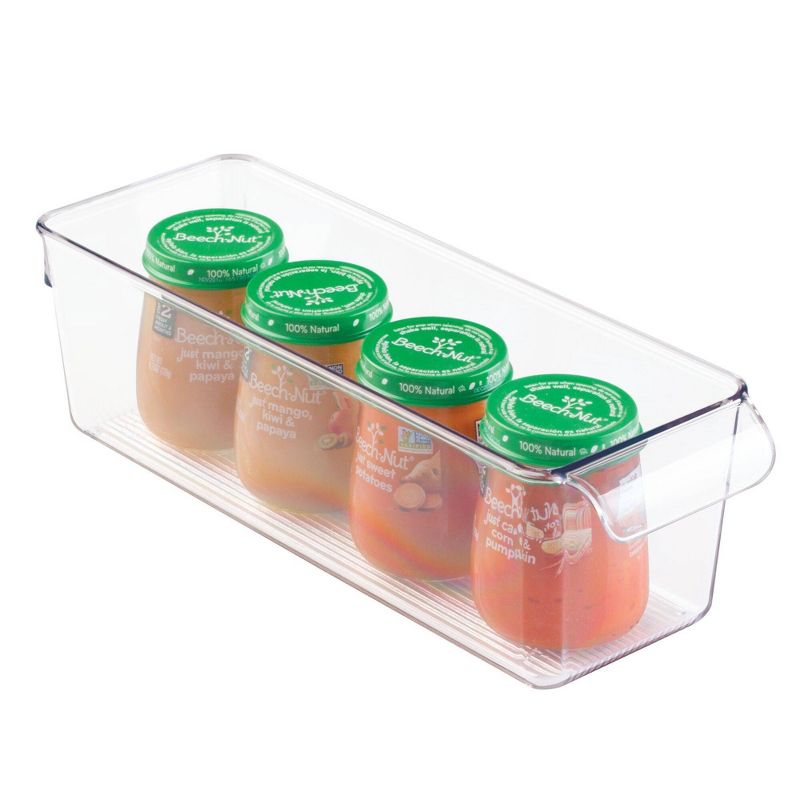 iDESIGN 4pk Linus Pullz Storage Organizer Bin Clear