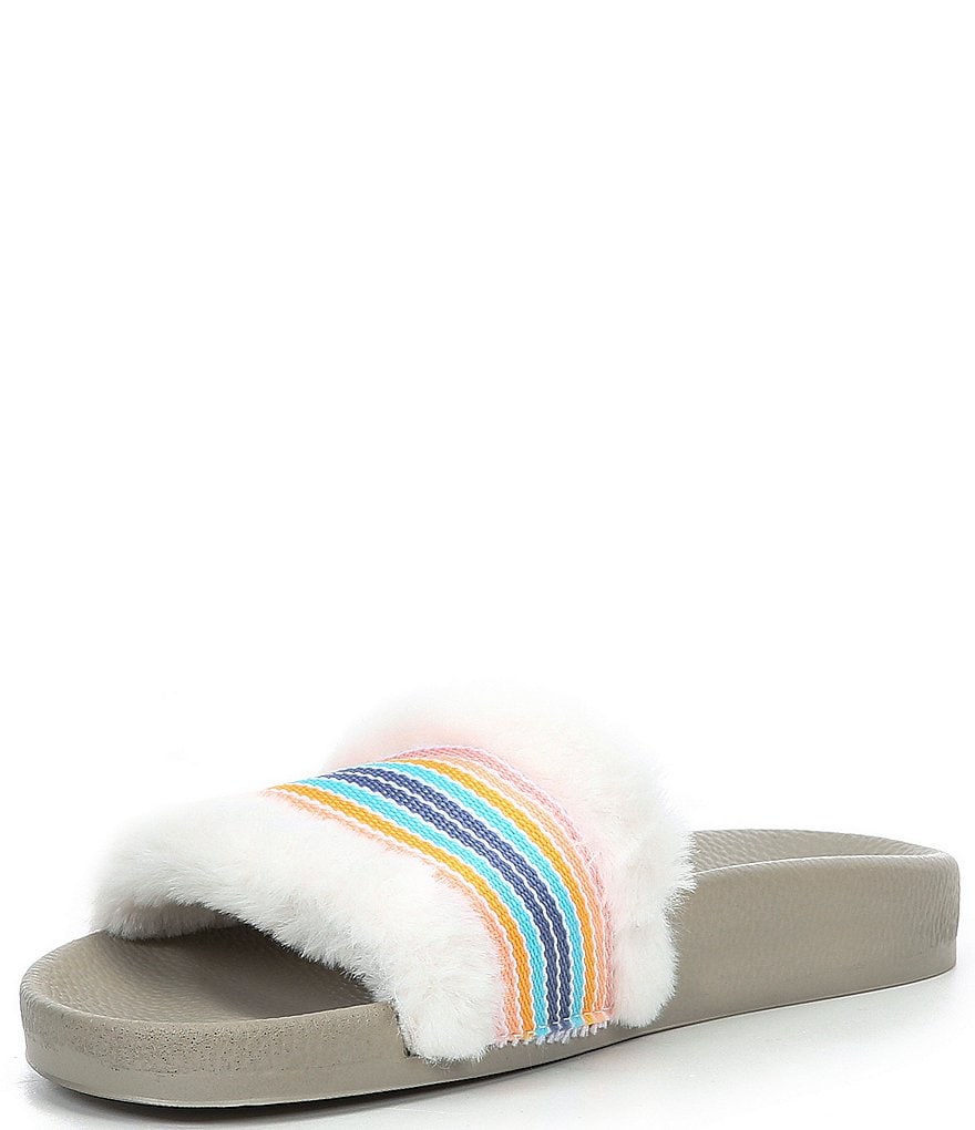 PJ Salvage Faux Fur Fuzzy Feet Slippers