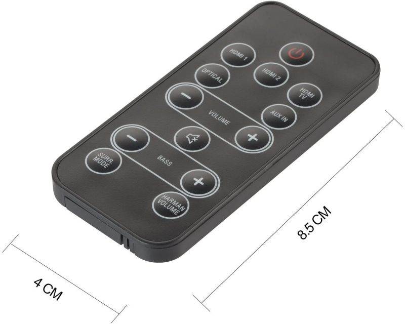 New Remote Control Replacment for Harman Kardon SB 26 SB26 060HSB26RM0 06-0HSB26-RM0 Bluetooth Sound Bar with CR2025 Battery