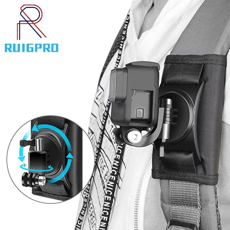 Update Sport Camera Backpack Clip Mount 360 Degree Rotary for Xiaomi Yi for Gopro Hero8 7 6 5 4 Action Camera Accessories