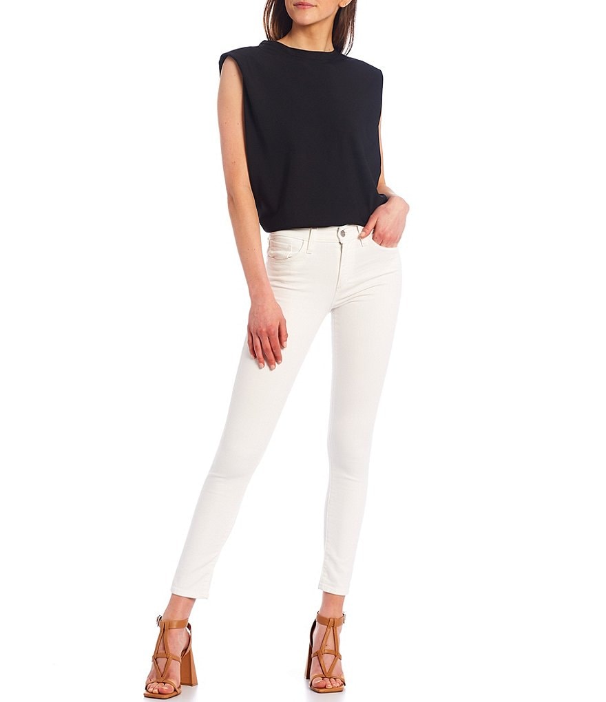 French Connection Shoulder Pad Round Neck Knit Tank