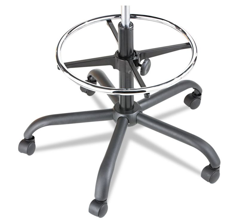Alera Interval Series Swivel Task Stool, 100% Acrylic, Black IN4611