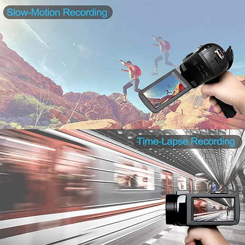 Camera Camcorder Digital YouTube Vlogging Camera FHD 1080P 30FPS 24MP 16X Digital Zoom 3 Inch Touch Screen Recorder with Remote Control and Tripod 2 Batteries