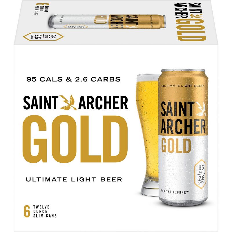 Saint Archer Gold Light Beer - 6pk/12 fl oz Slim Cans