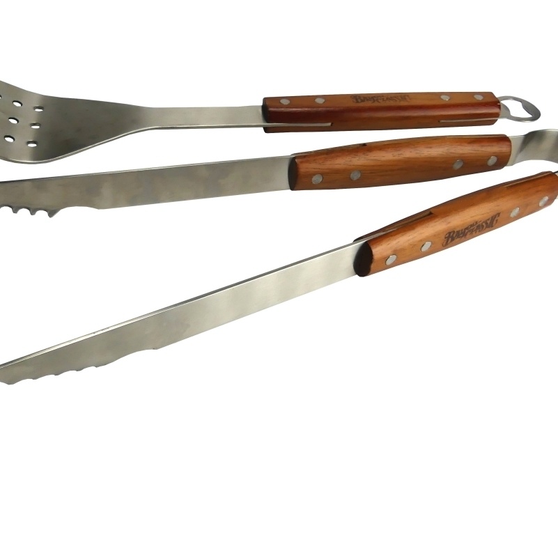 Bayou Classic 500-770 2 Piece Stainless Steel Grill Tool Set, Spatula & Tongs