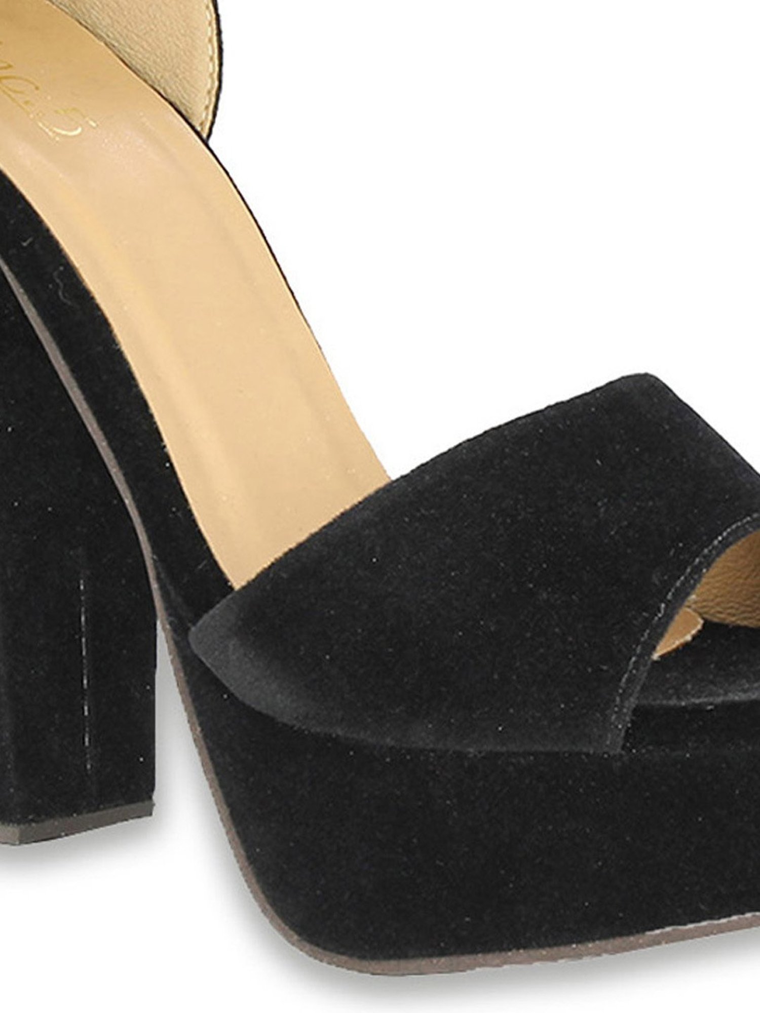 Inc.5 Women's Black Ankle Strap Sandals