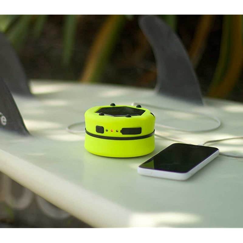 Solar Rechargeable Lantern/Cell Phone Charger. 150 Lm. Built in Solar Panel, Hi-Vis Yellow