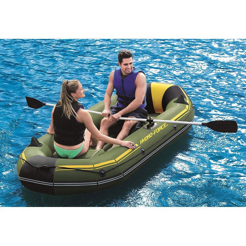 Intex Explorer 200 Inflatable 2 Person River Boat Raft Set with 2 Oars & Pump