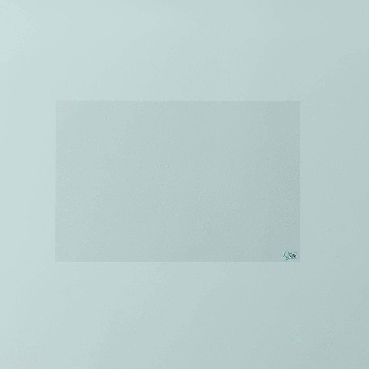 Think Board Clear Self-Adhesive Whiteboard Wall Sticker, 24" x 36" Medium Peel and Stick Dry Erase Board Wall Cling for Home and Office, Removable Wall Decals, Super Sticky, Stain-Proof Message Board