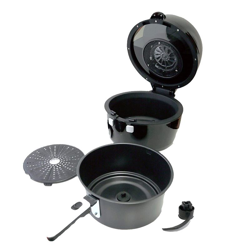 NutriChef PKAIRFR75 Kitchen Countertop Electric 1350 Watt Air Fryer Oven Cooker with Grill Plate and 6.8 Quart Cooking Basket (2 Pack)