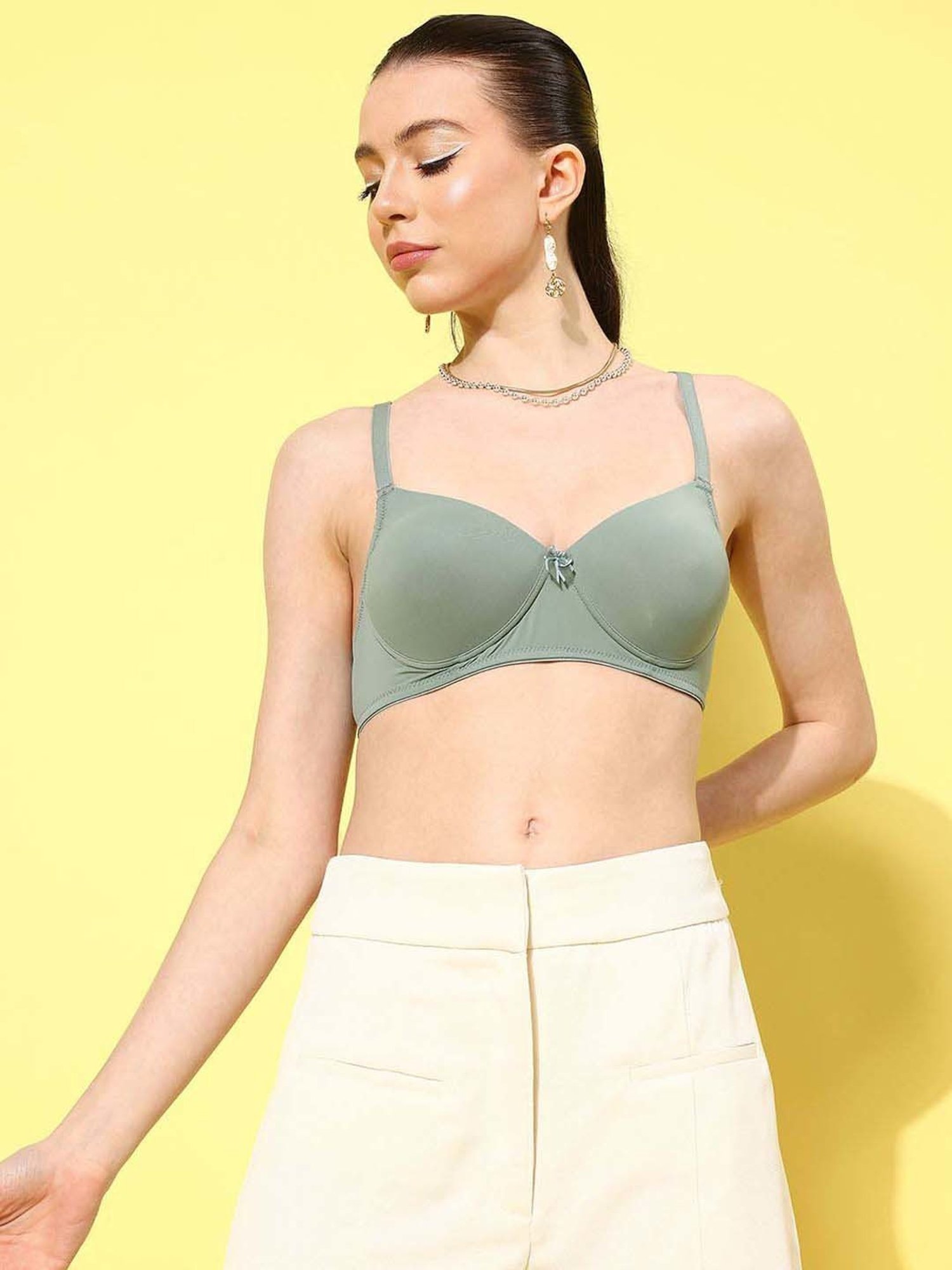 Leading Lady Green Padded T-Shirt Bra