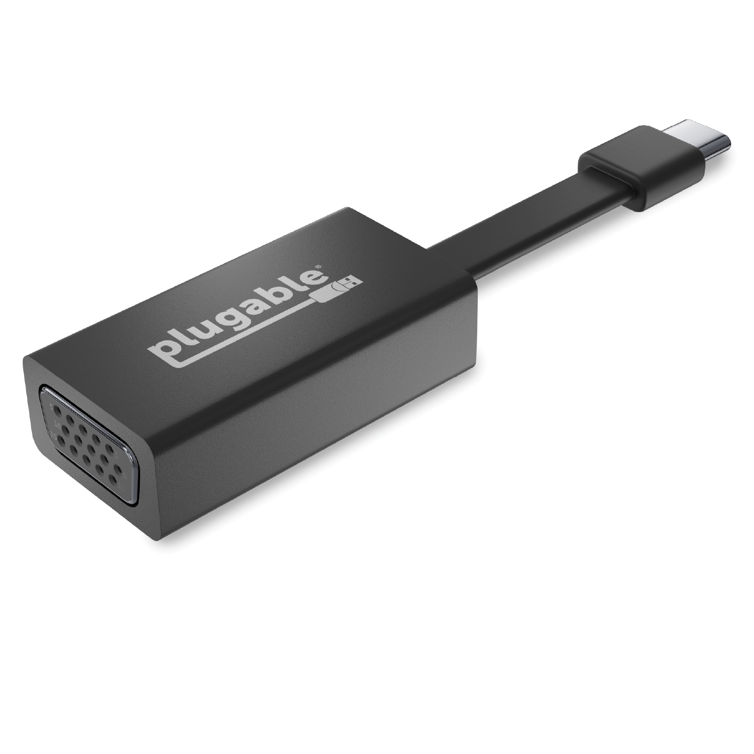 Plugable USB C to VGA Adapter, Thunderbolt 3 to VGA Adapter Compatible with Macbook Pro, Windows, Chromebooks, 2018 iPad Pro, Dell XPS, and more (Supports resolutions up to 1920x1200 @ 60Hz)