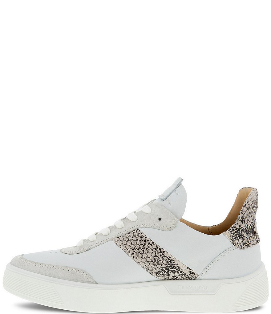 ECCO Street Tray Leather And Suede Sneakers