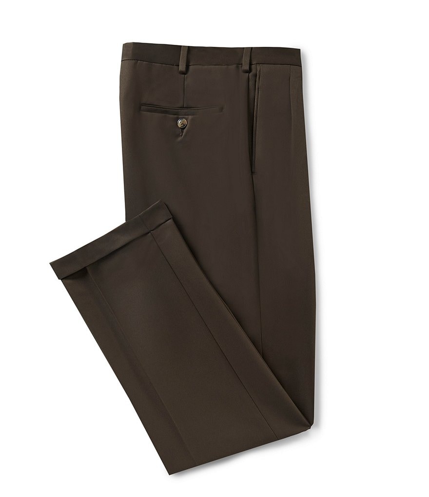Roundtree & Yorke Travel Smart Non-Iron Pleated Ultimate Comfort Microfiber Dress Pants