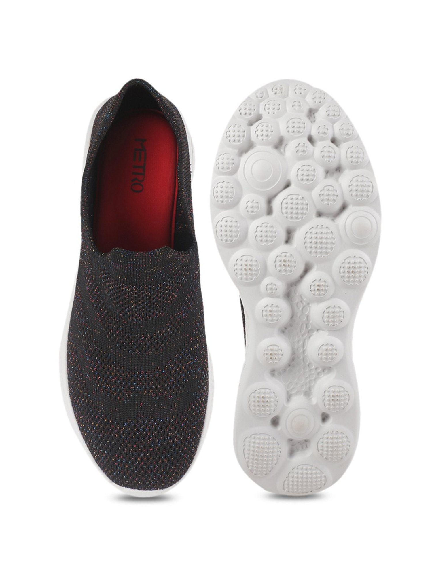 Metro Women's Black Walking Shoes