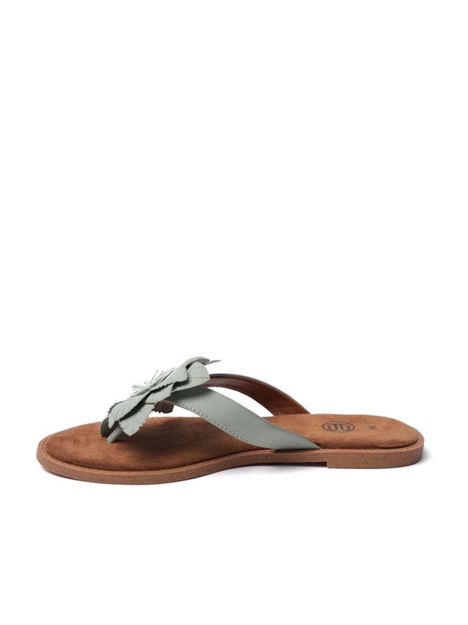 BAGATT Women's Goldy Light Green Thong Sandals