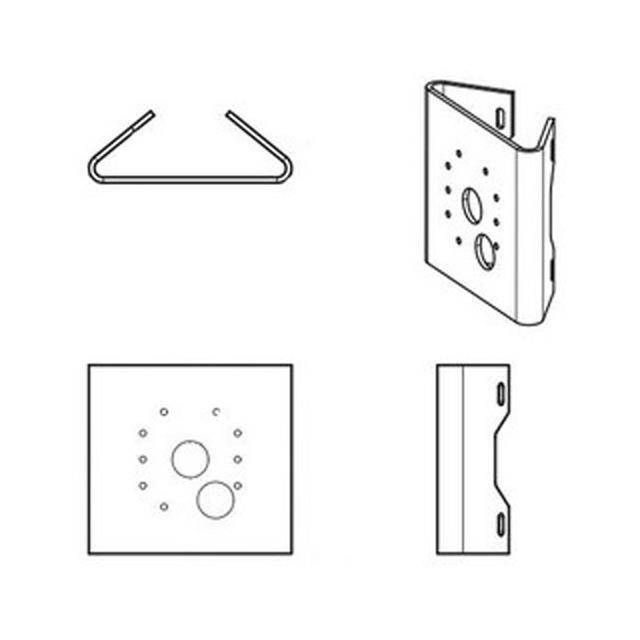 Pelco Environmental Pole Mount Bracket for Sarix IBP Series Bullet Camera