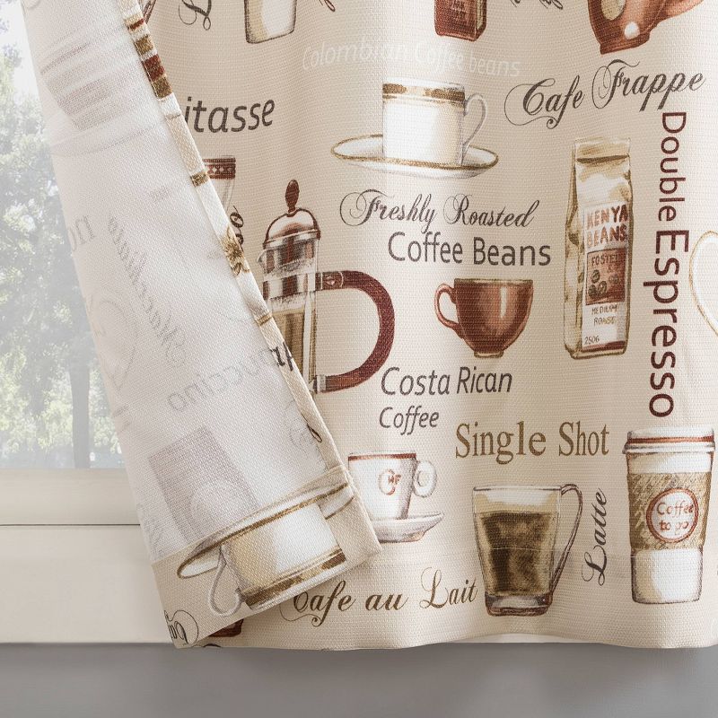 14"x54" Bristol Coffee Shop Semi-Sheer Rod Pocket Kitchen Curtain Valance Ivory - No. 918