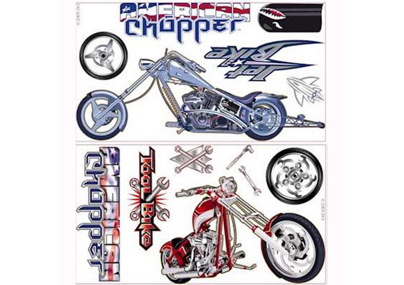 24pc Self-Stick Wall Accent Stickers Set - American Chopper..