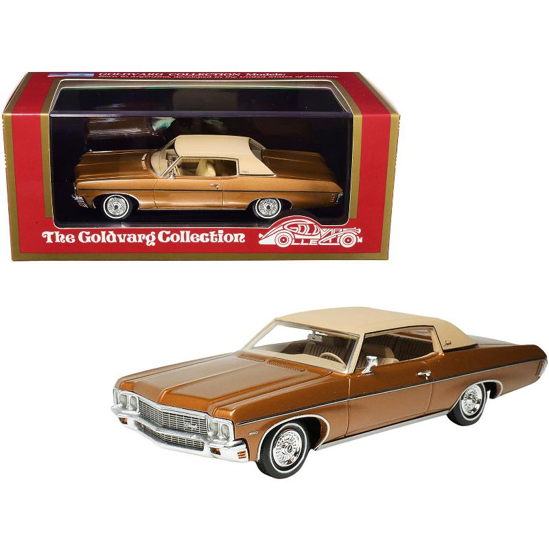 1970 Chevrolet Impala Custom Coupe Caramel Bronze Metallic w/Matt Tan Top Ltd Ed 220 pcs 1/43 Model Car by Goldvarg Collection