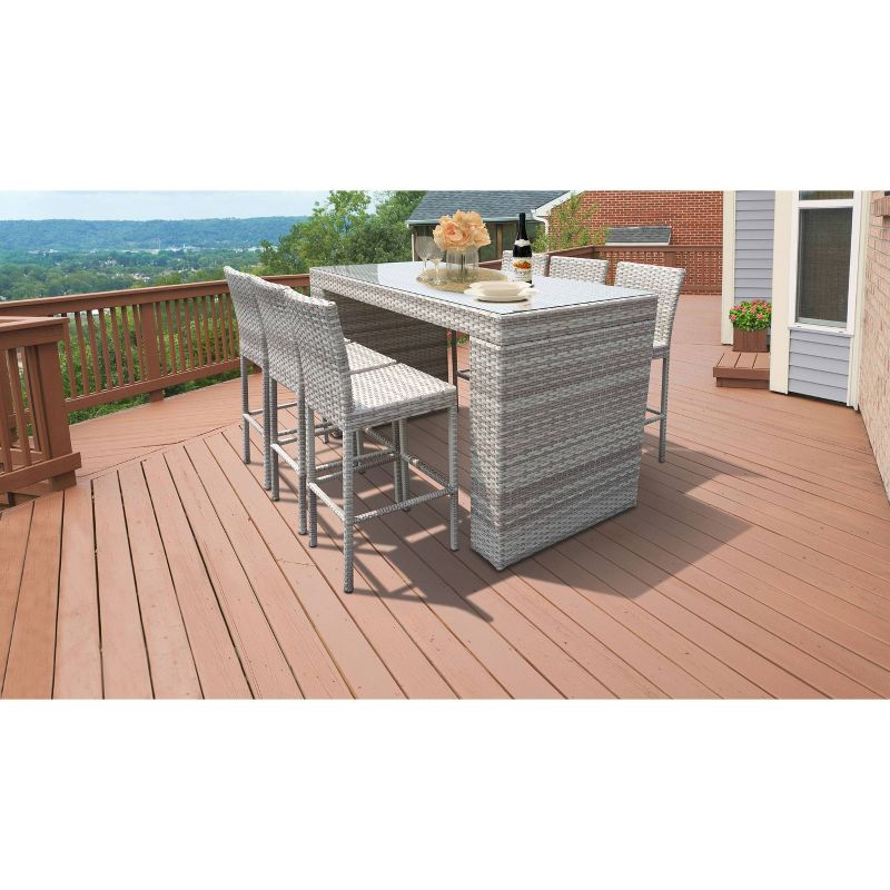 Fairmont 7pc Patio Dining Set - Gray - TK Classics