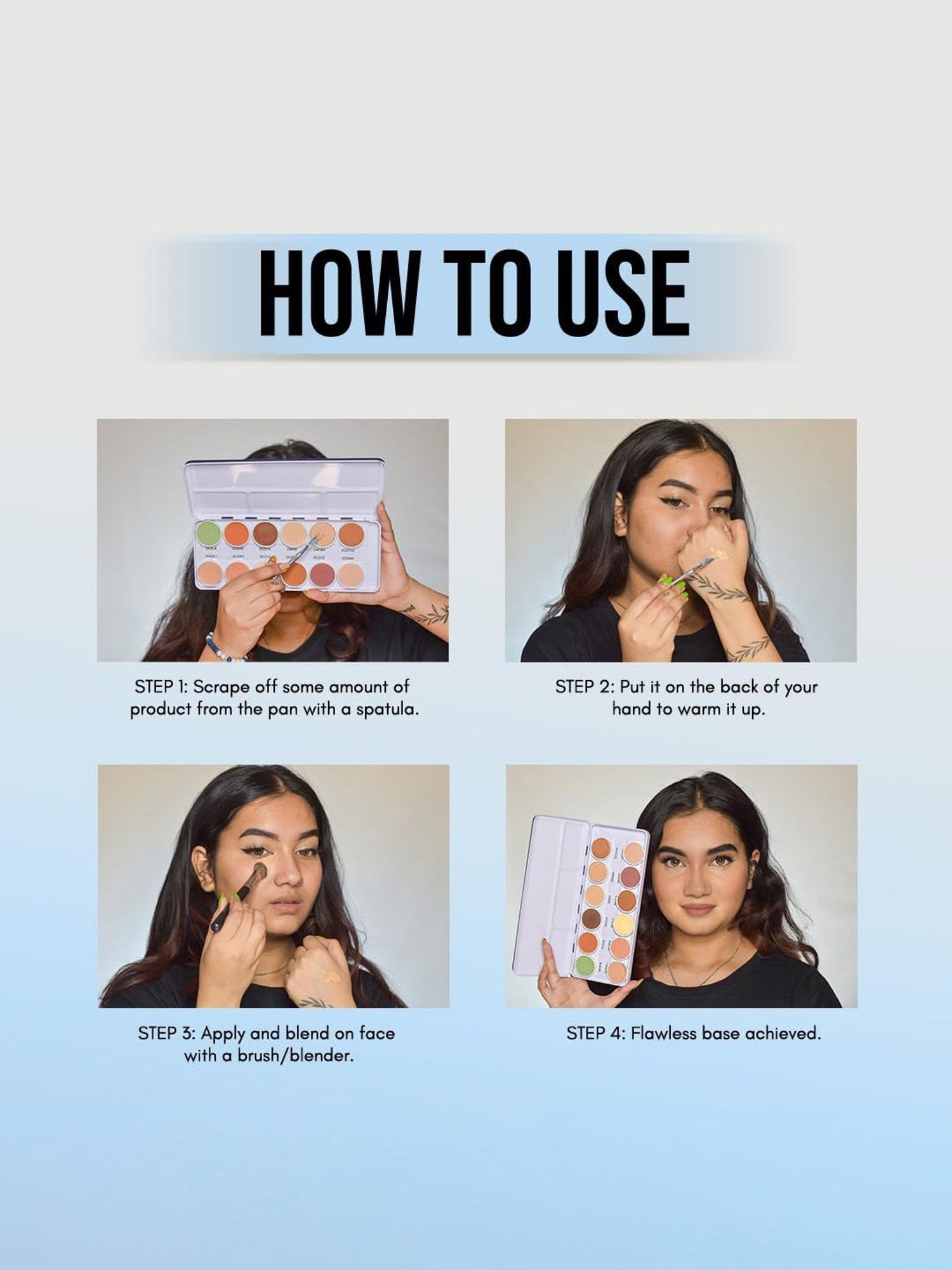 C2P PROFESSIONAL MAKEUP Ultra HD 12 in 1 Dermashield Must Have Concealer Palette - 42 gm