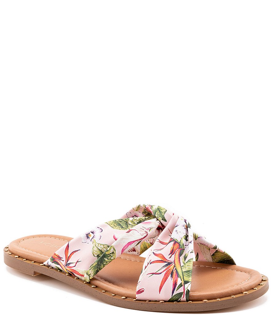 BCBGeneration Zexanna Floral Print Slide Sandals