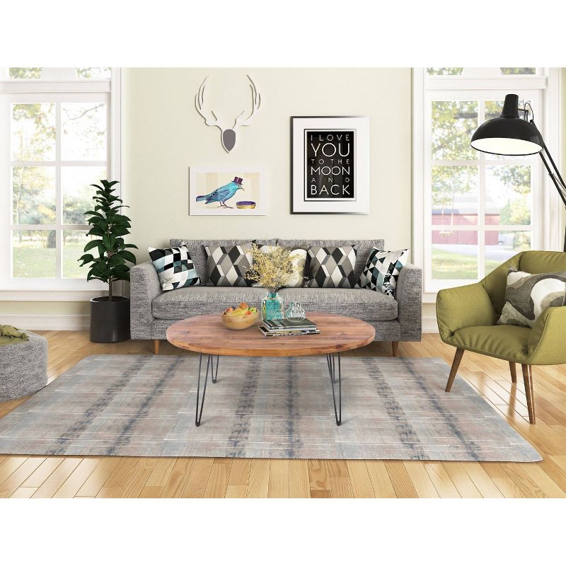44" Hayward Oval Coffee Table Brown/Black - Summerland Home