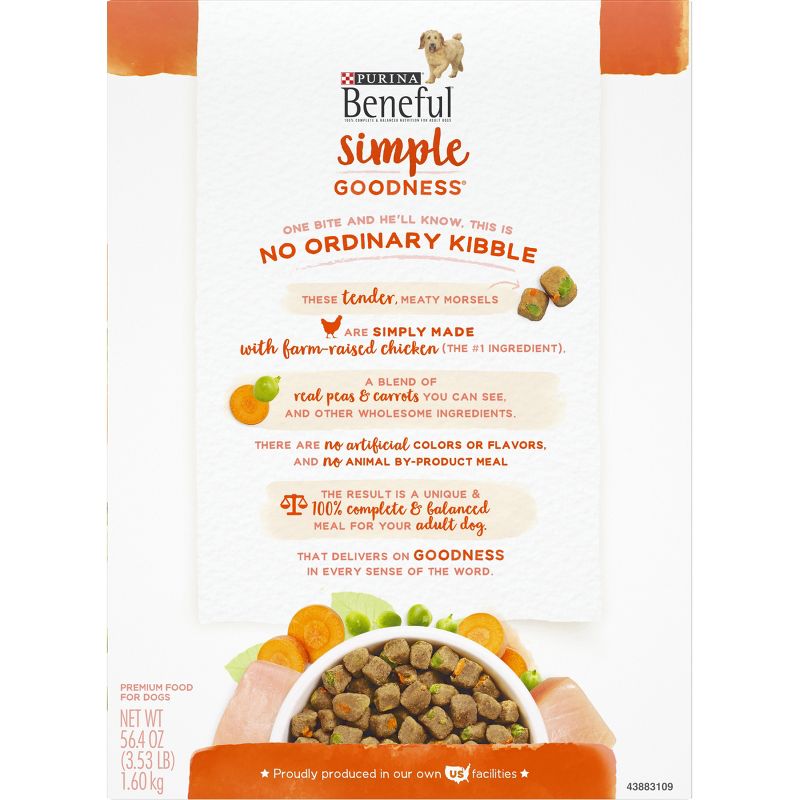 Purina Beneful Simple Goodness with Farm-Raised Chicken Adult Premium Dry Dog Food - 12 ct Box
