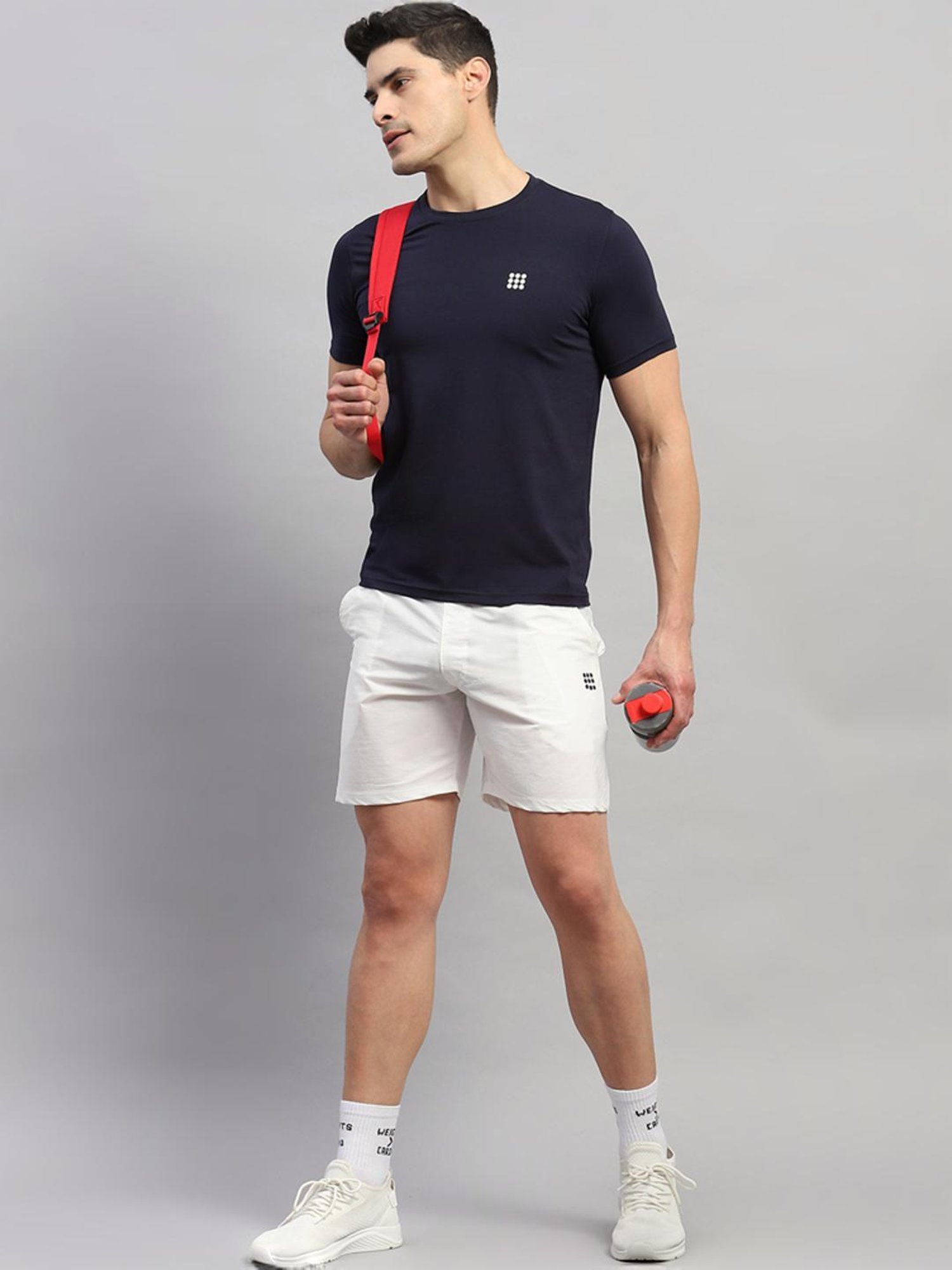 Rock.it Navy Cotton Regular Fit T-Shirt