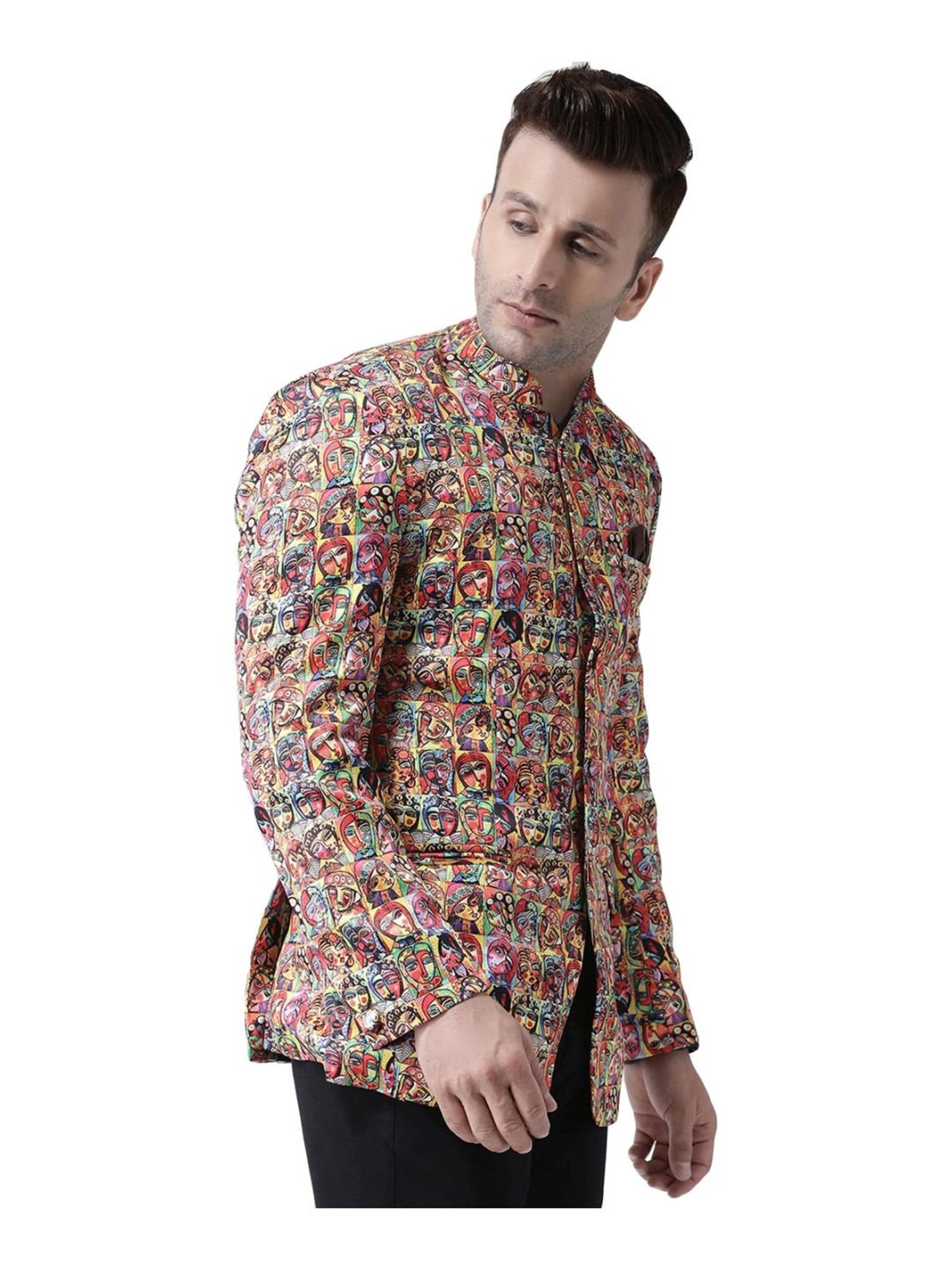 Hang Up Multicolor Regular Fit Printed Blazer