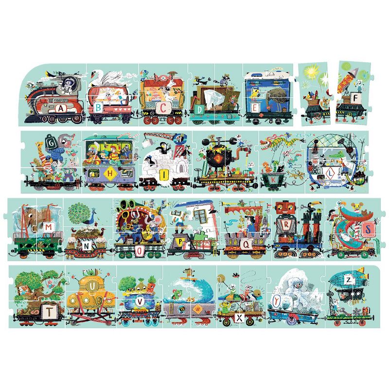 Banana Panda Suuuper Size Alphabet Train 54 Piece Floor Puzzle - Over 11 Feet Long